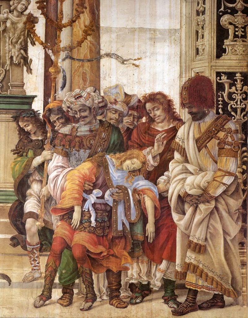 Filippo Lippi - Santa Maria Novella, Firenze, San Filippo che esorcizza un demone, dettaglio